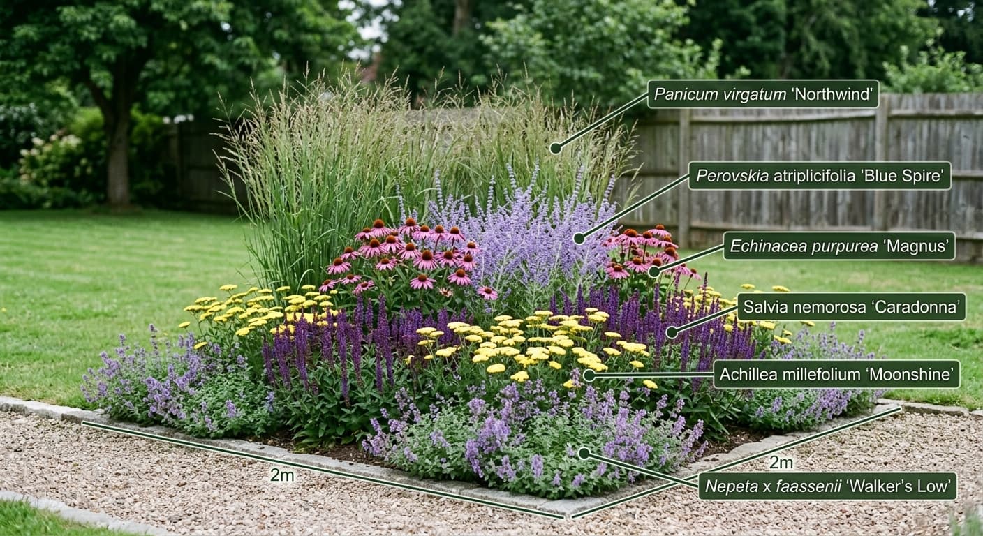 Foto-impressie van een beplanting ontworpen met Tuindirigent